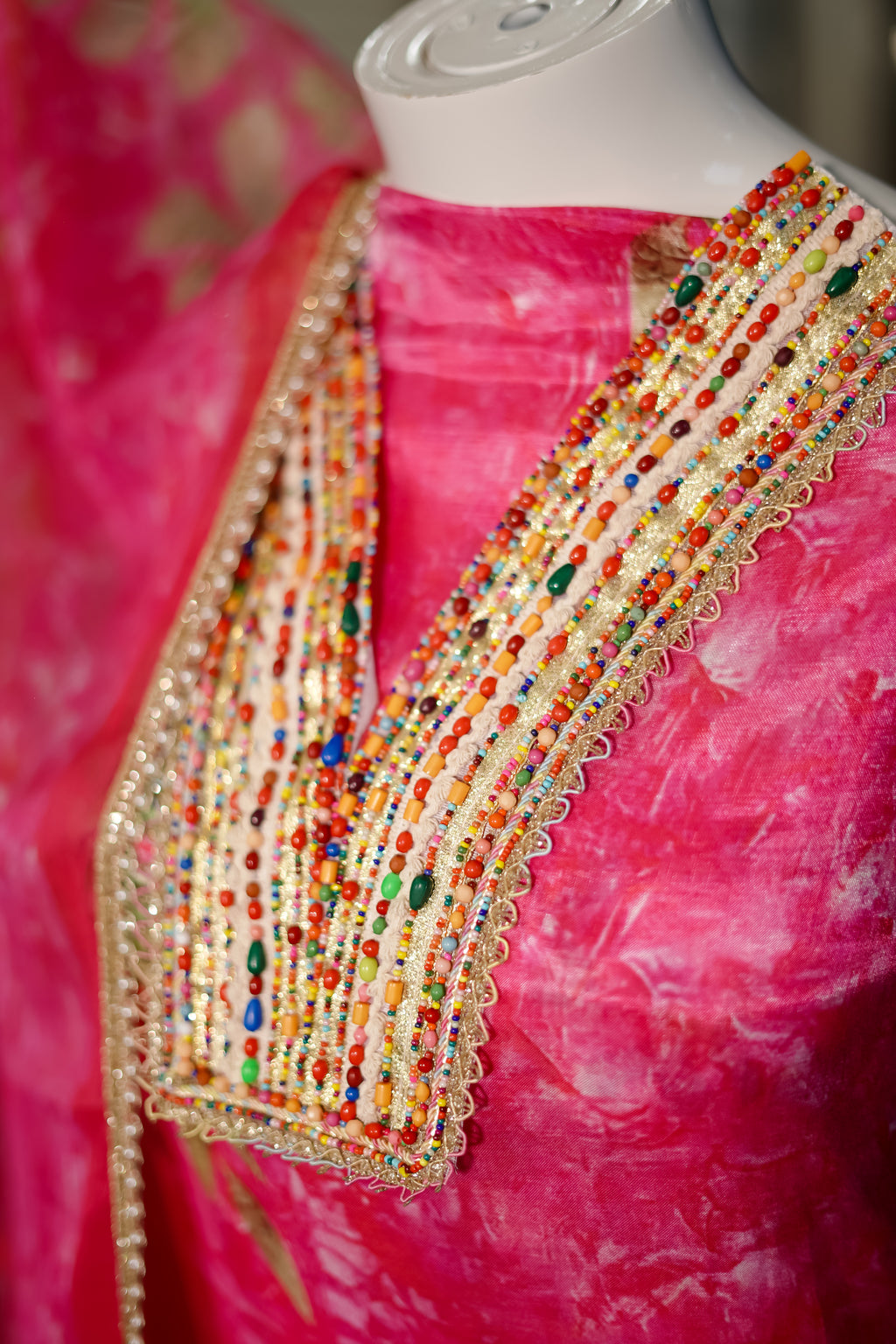 Gulabi Gurnaar – Muslin Suit with Chiffon Dupatta – My Store